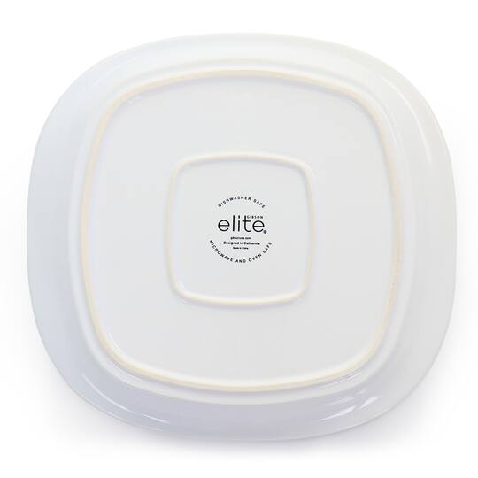 Gibson Elite® 1.9qt. White Ceramic Casserole with Glass Lid